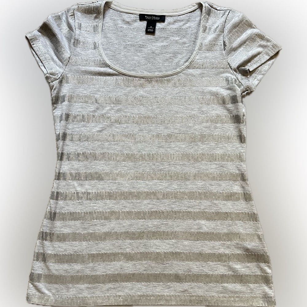 White House Black Market gray tshirt size small